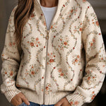 Ingrid | Cardigan with Delicate Floral Vines
