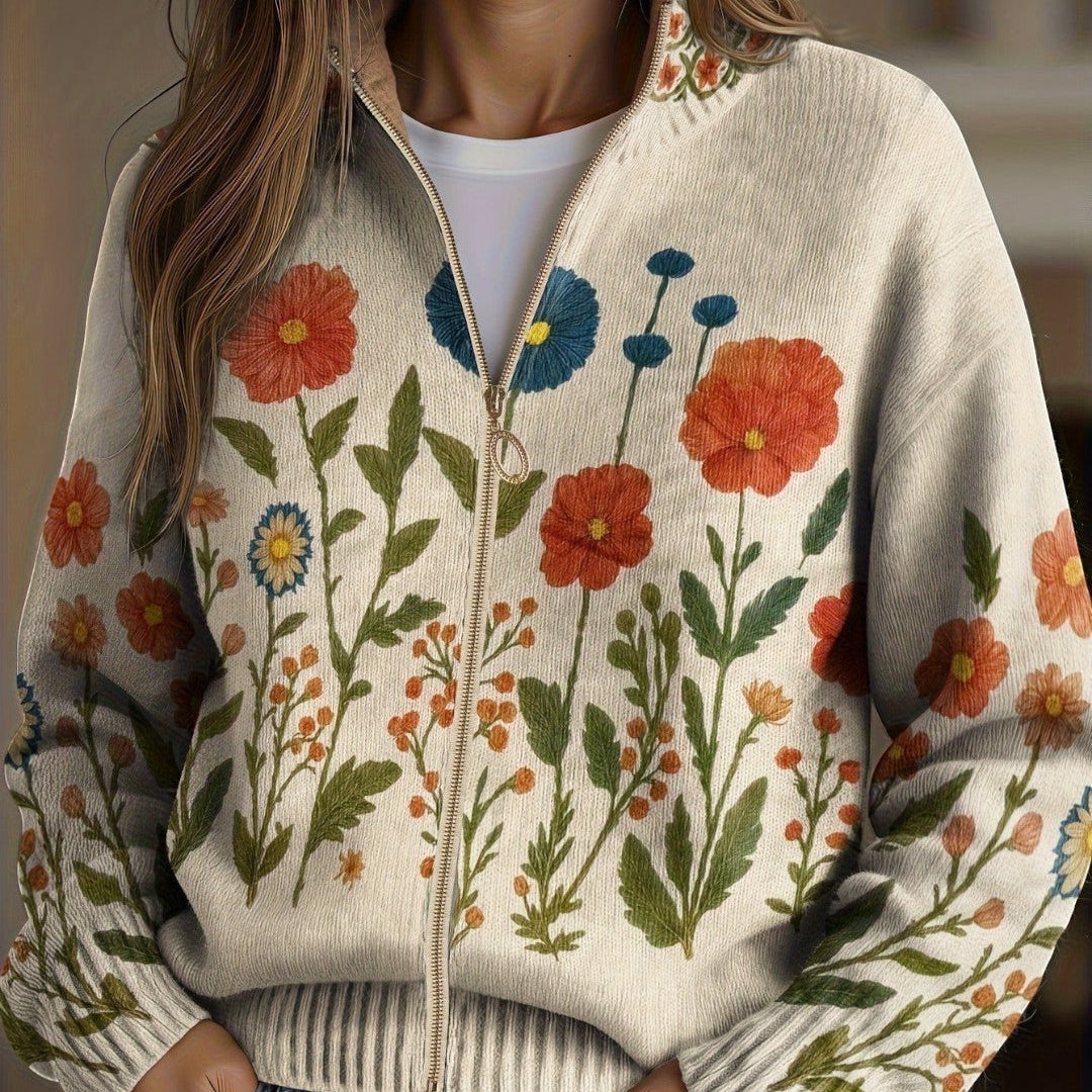 Andrea | Cardigan with Wildflower Pattern