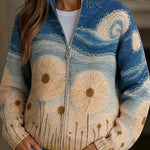 Renate | Cardigan with Dandelion Motif