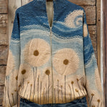 Renate | Cardigan with Dandelion Motif