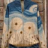 Renate | Cardigan with Dandelion Motif