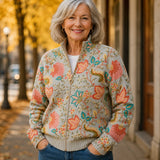 Petra | Cardigan with Floral Garden Pattern