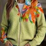 Claudia | Cardigan with Colourful Lily Motif