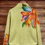 Claudia | Cardigan with Colourful Lily Motif