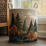 Mountain View | Quilted Laundry Basket