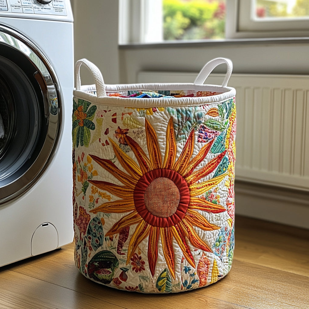 Prairie Sunburst | Quilted Laundry Basket