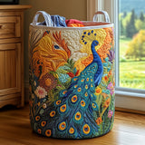 Royal Peacock | Quilted Laundry Basket