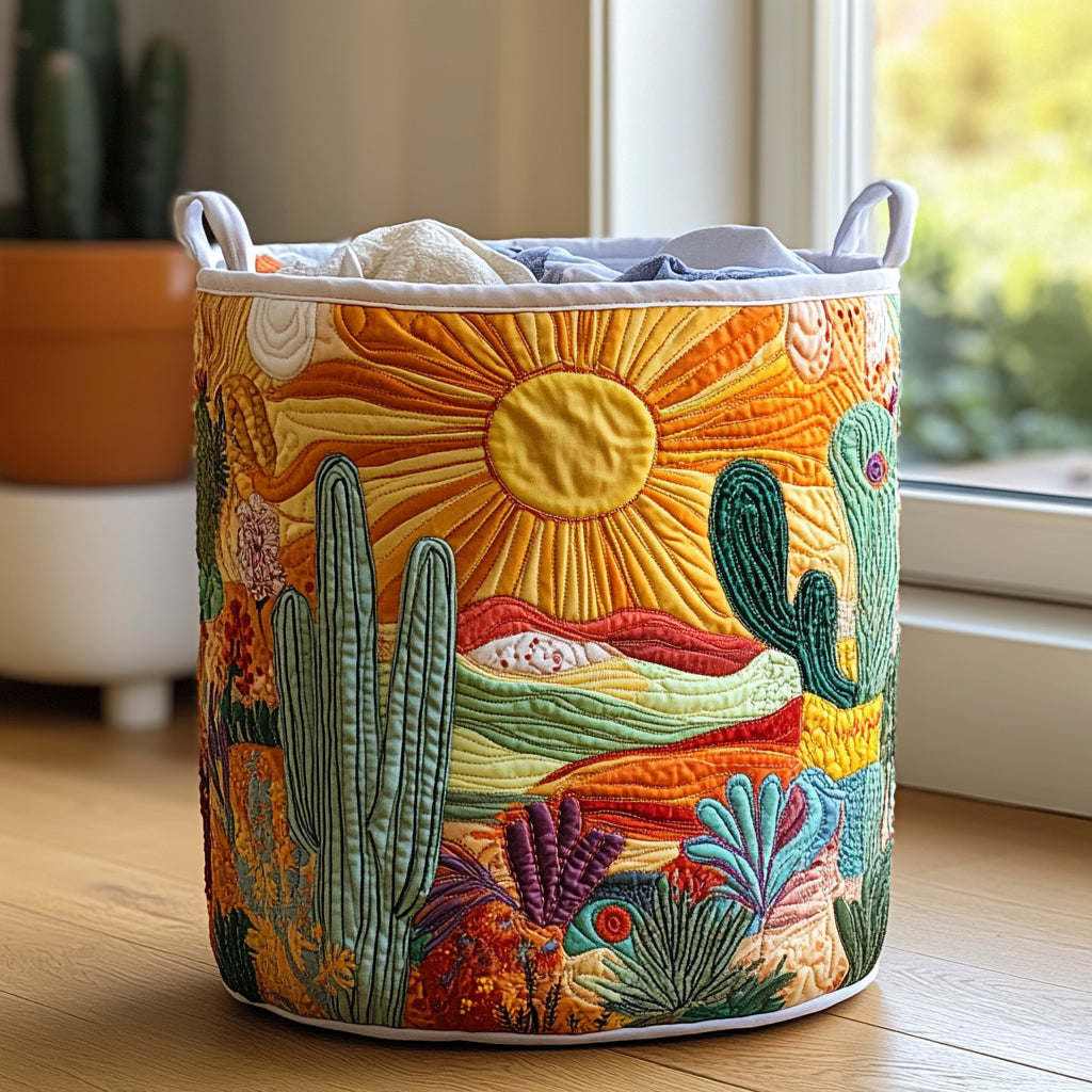 Shining Sun | Quilted Laundry Basket