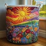 Sun over the Meadow | Quilted Laundry Basket