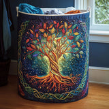 Tree of Life | Quilted Laundry Basket