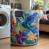 Tropical Hummingbird | Quilted Laundry Basket