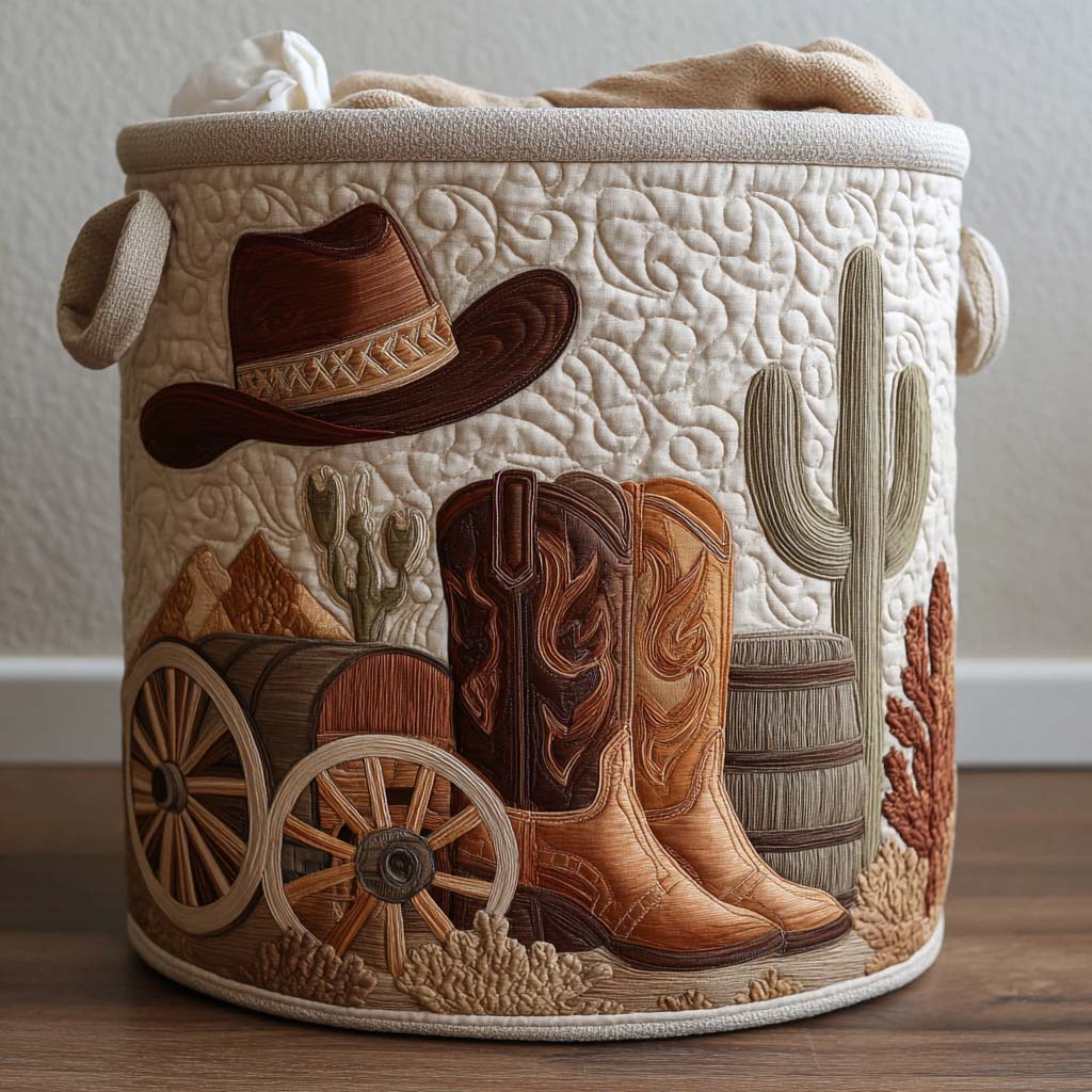 Western Spirit | Quilted Laundry Basket