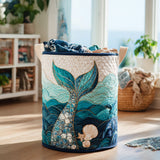 Whale Tail | Quilted Laundry Basket
