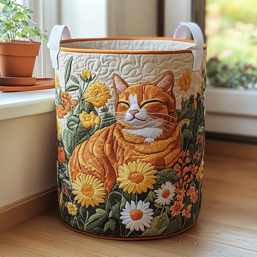 Wild Cat | Quilted Laundry Basket