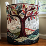 Woodland Tree of Life | Quilted Laundry Basket